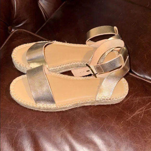 Soludos Gold Espadrille Sandals - Picture 4 of 9